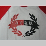 A.C.A.B. pánske červenobiele tričko s čiernym logom 100%bavlna značka Fruit of The Loom (viacero motívov na výber)