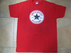 Antifascist Allstars  červené pánske tričko 100%bavlna  značka Fruit of The Loom