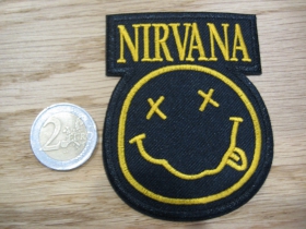 Nirvana smile nažehľovacia nášivka vyšívaná (možnosť nažehliť alebo našiť na odev)