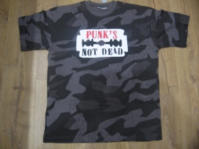 Punks not Dead nočný " ruský " maskáč - Nightcamo SPLINTER, pánske tričko 100%bavlna