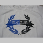A.C.A.B.  venček   modrobiely   dámske tričko 100%bavlna značka Fruit of The Loom