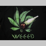 Weeed " ganja - tráva "  čierne pánske tričko materiál 100% bavlna