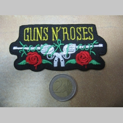 Guns n Roses, vyšívaná nažehľovacia nášivka (možnosť nažehliť alebo našiť na odev) 