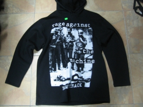 Rage Against The Machine Pánska čierna mikina s kapucou 100%bavlna posledný kus veľkosť XL