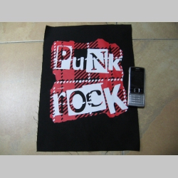 Punk rock Tartan chrbtová nášivka veľkosť cca. A4 (po krajoch neobšívaná)