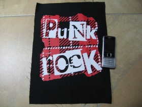Punk rock Tartan chrbtová nášivka veľkosť cca. A4 (po krajoch neobšívaná)