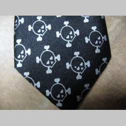 skulls - lebky Kravata 100%polyester maximálna šírka 8cm minimálna šírka 3cm