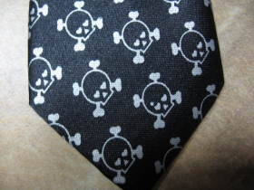 skulls - lebky Kravata 100%polyester maximálna šírka 8cm minimálna šírka 3cm