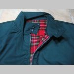 Harrington KNIGHTBRIDE bunda bez loga s podšívkou červené káro TARTAN "jar/jeseň  farba: bottle green(fľaškovo zelená)
