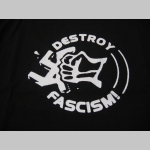 Destroy Fascism  mikina s kapucou stiahnutelnou šnúrkami a klokankovým vreckom vpredu 65%bavlna 35%polyester 