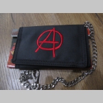 Anarchy - Peňaženka s výšívaným logom so zapínaním na suchý zips s kovovou retiazkou a karabínkou na zaistenie