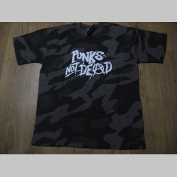 Punks not Dead nočný " ruský " maskáč - Nightcamo SPLINTER, pánske tričko 100%bavlna