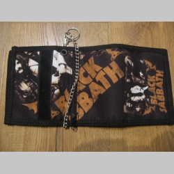 Black Sabbath  hrubá pevná textilná peňaženka s retiazkou a karabínkou