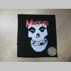 Misfits potlačená nášivka cca.12x12cm (po krajoch neobšívaná)