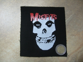 Misfits potlačená nášivka cca.12x12cm (po krajoch neobšívaná)