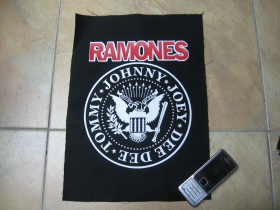 Ramones chrbtová nášivka veľkosť cca. 35x26cm (po krajoch neobšívaná)