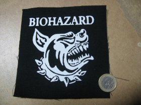 Biohazard potlačená nášivka rozmery cca. 12x12cm (po krajoch neobšívaná)