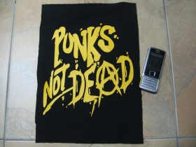 Punks not Dead chrbtová nášivka veľkosť cca. A4 (po krajoch neobšívaná)