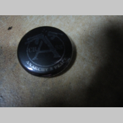 Crass  odznak 25mm  čierny so strieborným logom