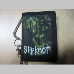 Slipknot hrubá pevná textilná peňaženka s retiazkou a karabínkou