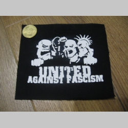 United Against Fascism potlačená nášivka rozmery cca 12x12cm (po krajoch neobšívaná)
