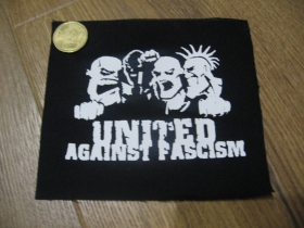 United Against Fascism potlačená nášivka rozmery cca 12x12cm (po krajoch neobšívaná)