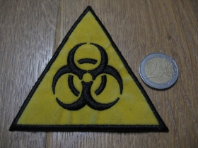 Biohazard -  nažehľovacia vyšívaná nášivka (možnosť nažehliť alebo našiť na odev) rozmery: 9 x 9cm  materiál100%bavlna