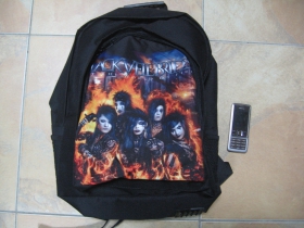 Black Veil Brides ruksak čierny, 100% polyester. Rozmery: Výška 42 cm, šírka 34 cm, hĺbka až 22 cm pri plnom obsahu