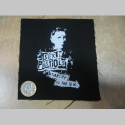 Sex Pistols - Johnny Rotten   potlačená nášivka rozmery cca. 12x12cm (po krajoch neobšívaná