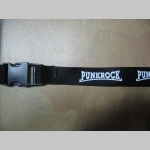 Punkrock textilná šnúrka na krk ( kľúče ) materiál 100% polyester