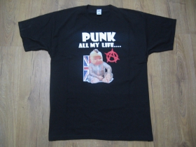 Punk All My Life  detské čierne tričko 100%bavlna