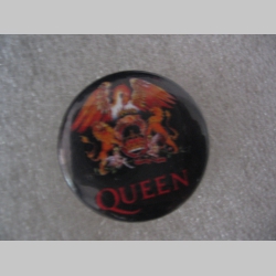 Queen plechový klasický odznak s priemerom 25mm