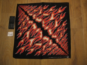 Plamene - Flames  šatka materiál: 100%bavlna, rozmery: cca.52x52cm