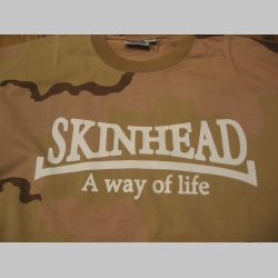 Skinhead a Way of Life pánske maskáčové tričko vzor DESERT materiál 100%bavlna