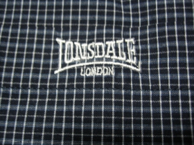 Lonsdale,pánska košeľa, čiernobielošedá 55%bavlna 45%polyester, aktuálne skladom - veľkosť S /detail na károvanie/ 