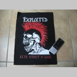 Exploited  Lets start a War...   chrbtová nášivka veľkosť cca. 35x26cm (po krajoch neobšívaná)