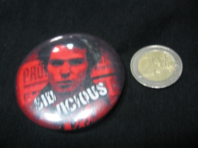 Sex Pistols - Sid Vicious odznak veľký, priemer 55mm