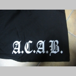 A.C.A.B. čierne teplákové kraťasy s tlačeným logom