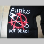 Punks not Dead čierne tepláky s tlačeným logom