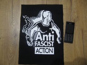 Antifascist Action chrbtová nášivka veľkosť cca. A4 (po krajoch neobšívaná)