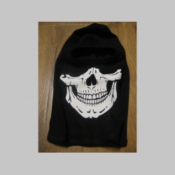 Kukla - smrtka - lebka  BALACLAVA SKULL, tenšia so smrtkou, čierna 100%bavlna, univerzálna veľkosť