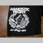 Agnostic Front  čierne teplákové kraťasy s tlačeným logom