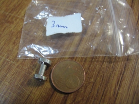 Tunel do ucha z leštenej chirurgickej ocele priemer 3mm