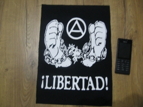 Libertad!  chrbtová nášivka veľkosť cca. A4 (po krajoch neobšívaná)
