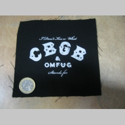 CBGB club legend  potlačená nášivka rozmery cca. 12x12cm (po krajoch neobšívaná)