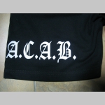  A.C.A.B. čierne teplákové kraťasy s tlačeným logom