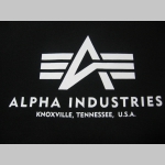 Alpha Industries, čierna mikina bez kapucne s tlačeným logom  80%bavlna 20%polyester 