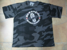 HC Punk Oi! Antifa League  nočný maskáč-Nightcamo SPLINTER, pánske tričko 100%bavlna