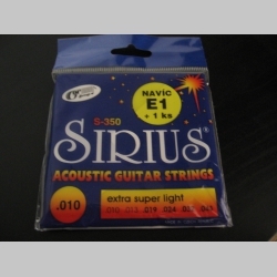 Sirius S-350 Gor strings, struny na akustickú gitaru 010  (1ks spodná najtenšia struna E1 naviac grátis priamo v balení)