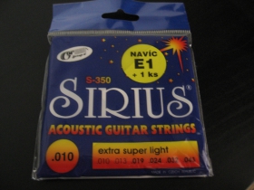 Sirius S-350 Gor strings, struny na akustickú gitaru 010  (1ks spodná najtenšia struna E1 naviac grátis priamo v balení)